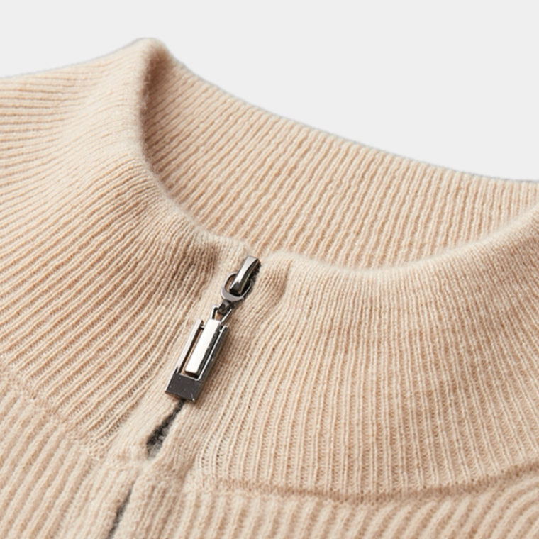 Mercellini Merino Wool Zip Sweater