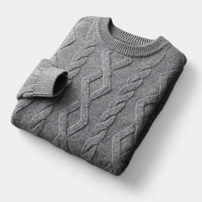 Mercellini Merino Wool Padded Knitted Sweater