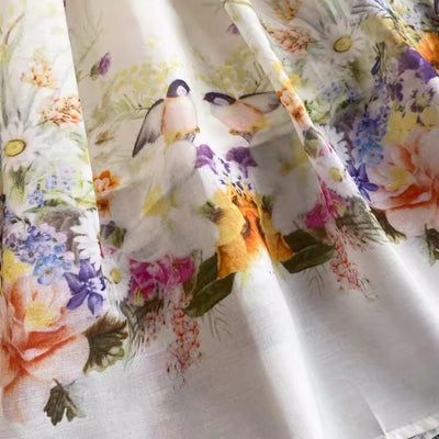 Cream Floral Corset Dress