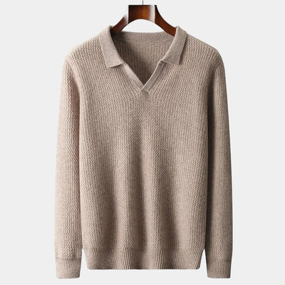 Mercellini Merino Wool Flap Collar Sweater
