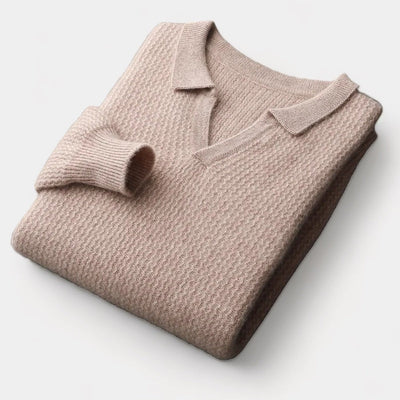 Mercellini Merino Wool Flap Collar Sweater