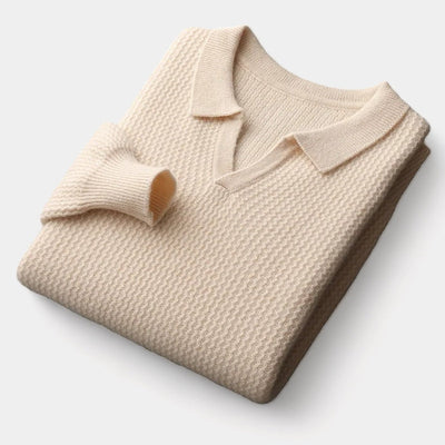 Mercellini Merino Wool Flap Collar Sweater