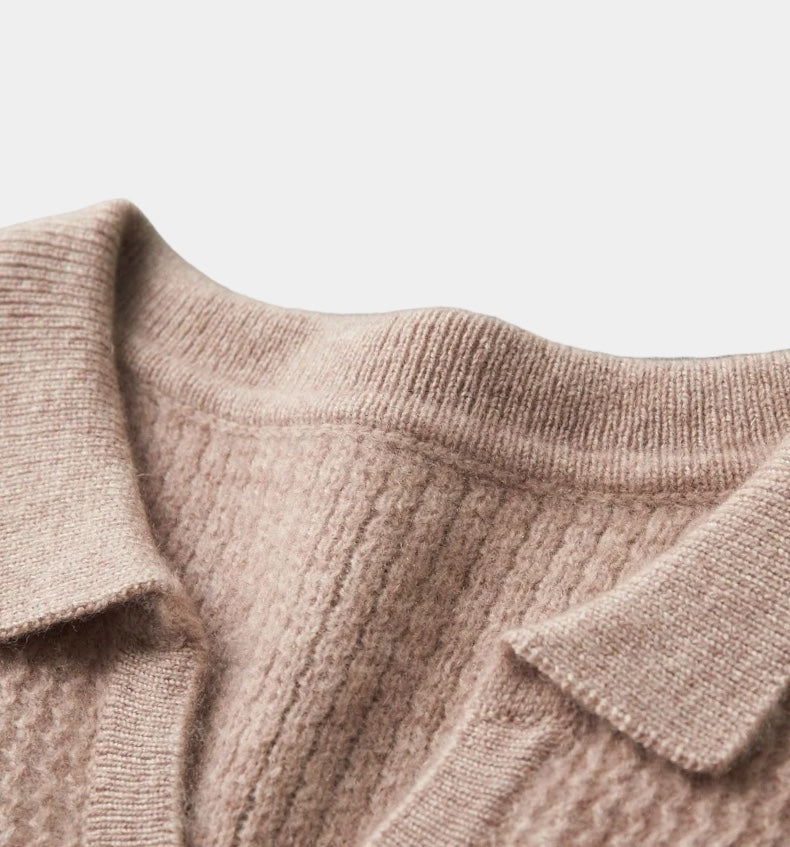 Mercellini Merino Wool Flap Collar Sweater