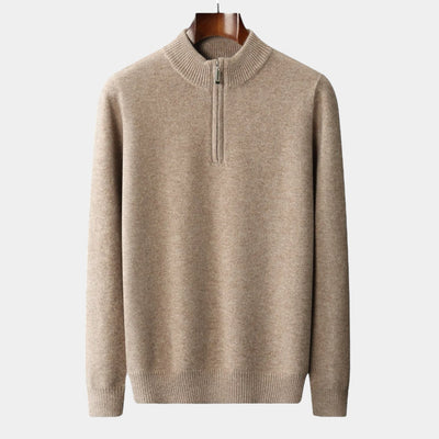 Mercellini Merino Wool Quarter-Zip Sweater