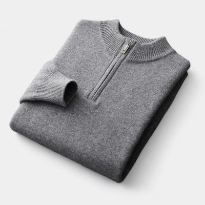 Mercellini Merino Wool Quarter-Zip Sweater