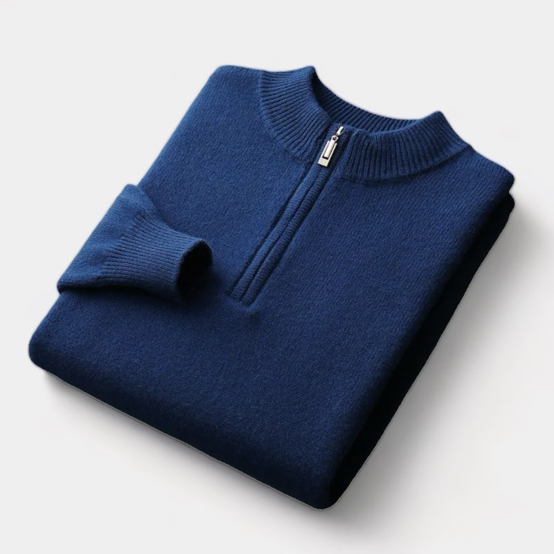 Mercellini Merino Wool Quarter-Zip Sweater