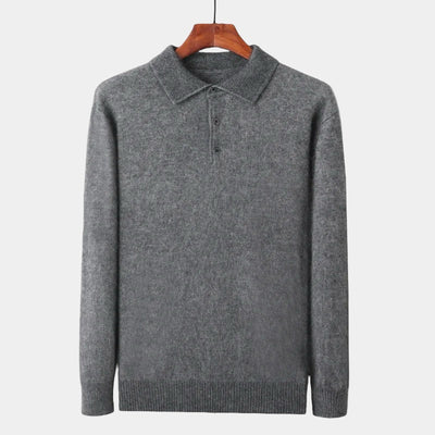 Mercellini Merino Wool Polo Collar Sweater