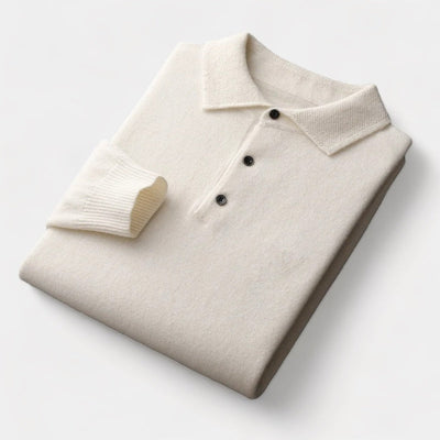 Mercellini Merino Wool Polo Collar Sweater