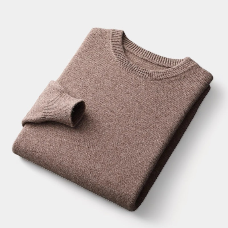Mercellini Merino Wool Round Collar Sweater