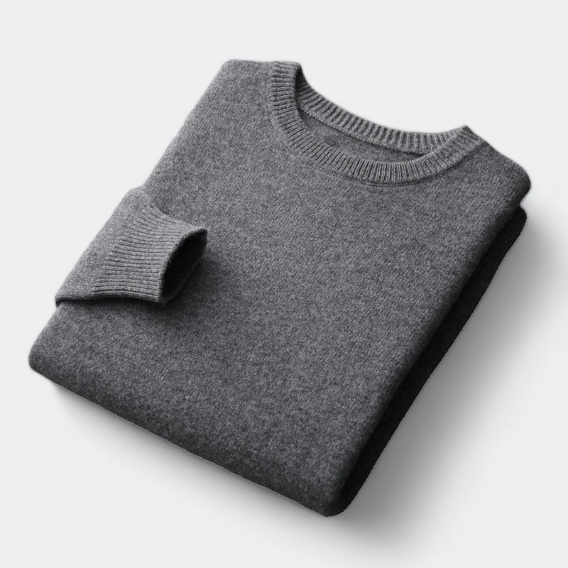 Mercellini Merino Wool Round Collar Sweater