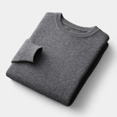 Mercellini Merino Wool Round Collar Sweater