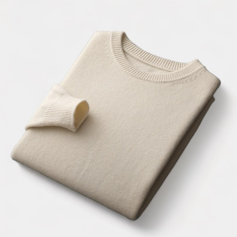 Mercellini Merino Wool Round Collar Sweater