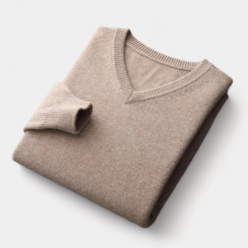 Mercellini Merino Wool V-Neck Sweater