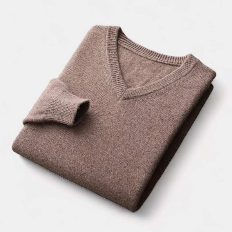 Mercellini Merino Wool V-Neck Sweater