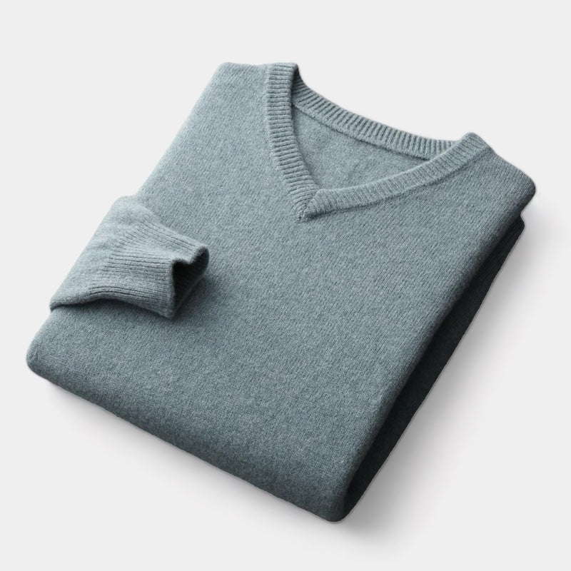 Mercellini Merino Wool V-Neck Sweater