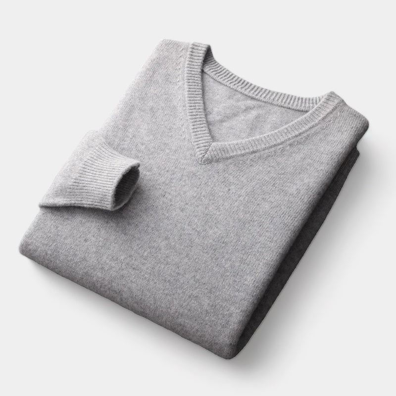 Mercellini Merino Wool V-Neck Sweater