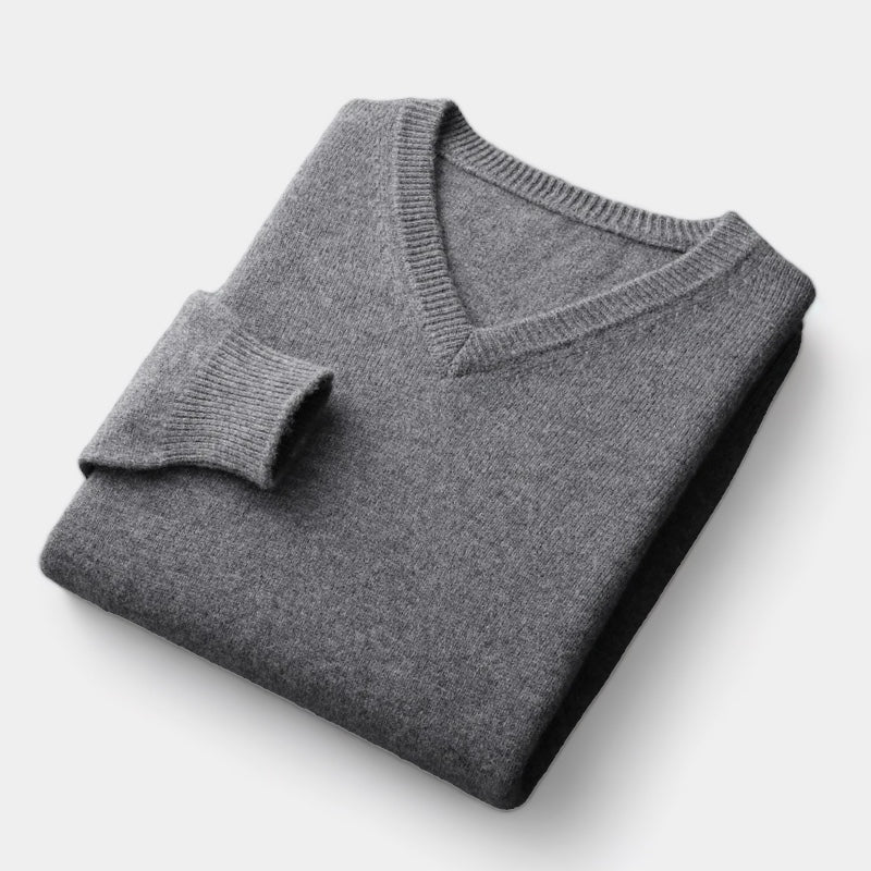 Mercellini Merino Wool V-Neck Sweater