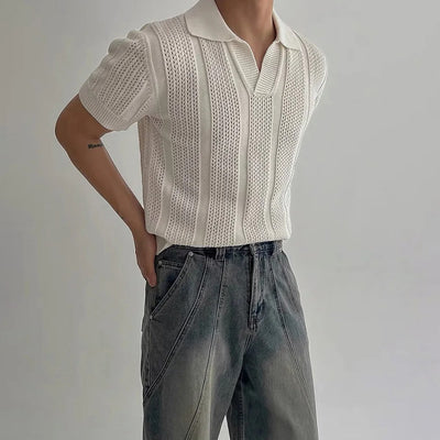 Mercellini Knitted Polo Shirt