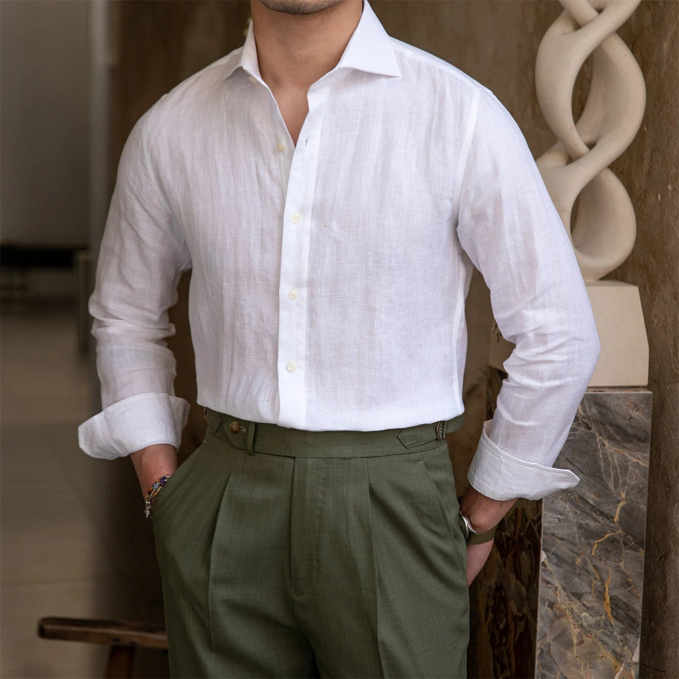 Mercellini Classic Linen Shirt