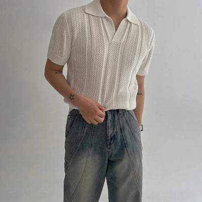 Mercellini Knitted Polo Shirt